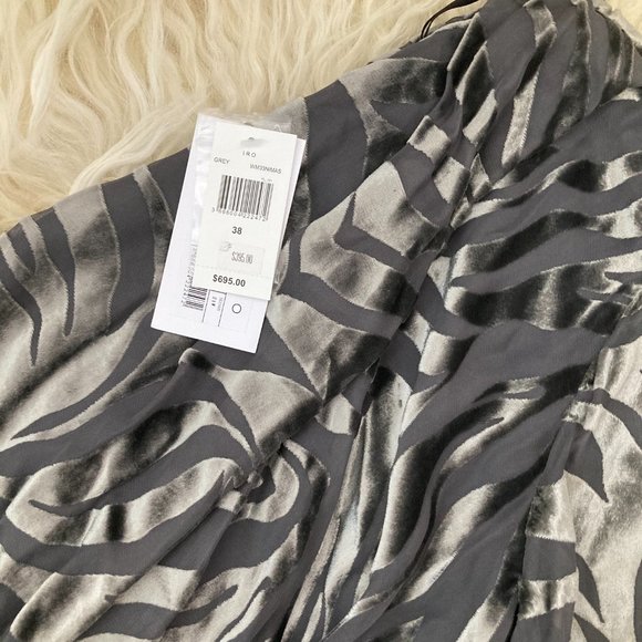 IRO Nimas one-sleeve draped devoré-velvet mini dress - Picture 9 of 15